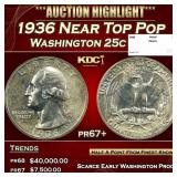 1936 Proof Washington Quarter Near Top Pop 25c pr6