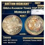 1882-s Morgan Dollar Rainbow Toned TOP POP! $1 ms6