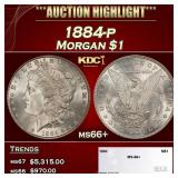 1884-p Morgan Dollar $1 ms66+ SEGS