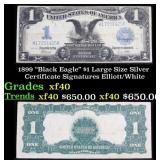 1899 $1 large size Silver Certificate "Black Eagle