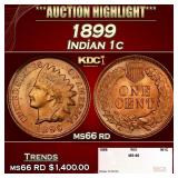 1899 Indian Cent . 1c ms66 rd SEGS