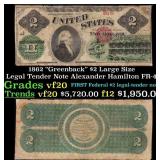 1862 $2 Large Size Legal Tender Note "Greenback" A