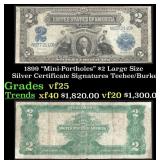 1899 $2 Large Size Silver Certificate "Mini-Portho