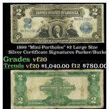 1899 $2 Large Size Silver Certificate "Mini-Portho