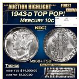 1943-d Mercury Dime TOP POP! 10c ms68+ FSB SEGS