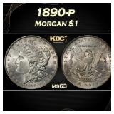 1890-p Morgan Dollar $1 Grades ms63