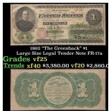 1862 $1 Large Size Legal Tender Note "The Greenbac