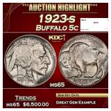 1923-s Buffalo Nickel 5c ms65 SEGS