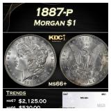 1887-p Morgan Dollar $1 ms66+ SEGS