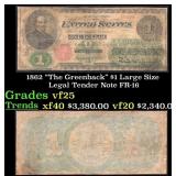 1862 $1 Large Size Legal Tender Note "The Greenbac