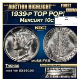 1939-p Mercury Dime TOP POP! 10c ms68 FSB SEGS
