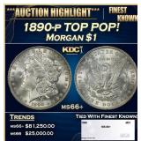 1890-p Morgan Dollar TOP POP! $1 ms66+ SEGS