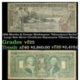 1896 $1 large size Silver Certificate Martha & Geo