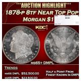 1878-p 8tf Morgan Dollar Near Top Pop $1 ms65+ DMP