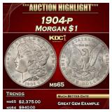 1904-p Morgan Dollar $1 ms65 SEGS