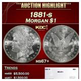 1881-s Morgan Dollar $1 ms67+ SEGS