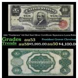 1891 $10 Red Seal Silver Certificate "Tombstone" G