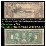 1896 $1 large size Silver Certificate Martha & Geo