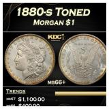 1880-s Morgan Dollar Toned $1 ms66+ SEGS