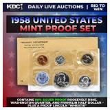 1958 United States Mint Silver Proof Set In Origin