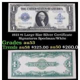 1923 $1 large size Silver Certificate Grades Selec