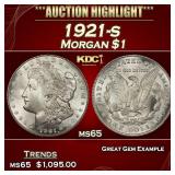 1921-s Morgan Dollar $1 Grades ms65