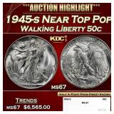 1945-s Walking Liberty Half Dollar Near Top Pop 50