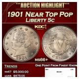 1901 Liberty Nickel Near Top Pop 5c ms66+ SEGS