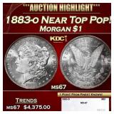 1883-o Morgan Dollar Near Top Pop! $1 ms67 SEGS
