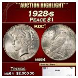 1928-s Peace Dollar $1 ms64 SEGS