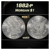 1882-p Morgan Dollar $1 Grades ms63