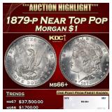 1879-p Morgan Dollar Near Top Pop $1 ms66+ SEGS