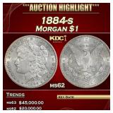 1884-s Morgan Dollar $1 ms62 USCG
