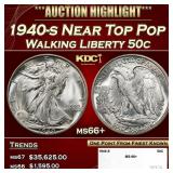 1940-s Walking Liberty Half Dollar Near Top Pop 50