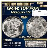 1944-d Mercury Dime TOP POP! 10c ms68+ FSB SEGS