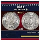 1903-p Morgan Dollar $1 Grades ms63