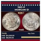 1901-p Morgan Dollar $1 ms63 USCG