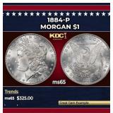 1884-p Morgan Dollar $1 Grades ms65