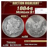 1884-s Morgan Dollar $1 au58 SEGS
