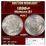 1898-p Morgan Dollar $1 ms66+ SEGS