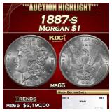 1887-s Morgan Dollar $1 ms65 SEGS