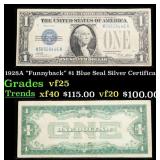 1928A $1 Blue Seal Silver Certificate "Funnyback"