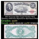1917 $2 Large Size Legal Tender Note Thomas Jeffer