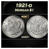 1921-d Morgan Dollar $1 Grades ms63+