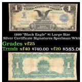 1899 $1 large size Silver Certificate "Black Eagle