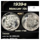 1939-s Mercury Dime 10c ms65+ FSB SEGS