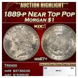 1889-p Morgan Dollar Near Top Pop $1 ms67+ SEGS
