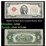 1928G $2 Red Seal United States Note Grades xf