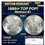 1888-p Morgan Dollar TOP POP! $1 ms68 SEGS
