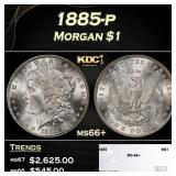 1885-p Morgan Dollar $1 ms66+ SEGS